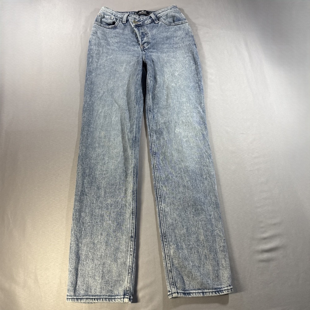 Hollister 90s Vintage Straight Ultra High Rise Asymmetric Button Fly Jeans 1R 25